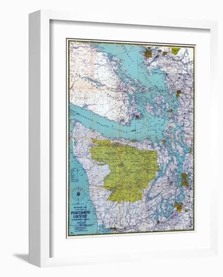 1940, Puget Sound Country 1940c, Washington, United States-null-Framed Giclee Print