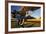 1940's Style Pin-Up Girl Sitting on the Wing of a Stearman Biplane-null-Framed Premium Photographic Print