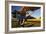 1940's Style Pin-Up Girl Sitting on the Wing of a Stearman Biplane-null-Framed Photographic Print