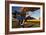 1940's Style Pin-Up Girl Sitting on the Wing of a Stearman Biplane-null-Framed Photographic Print