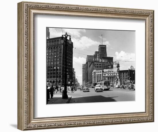 1940s Cadillac Square Detroit, Michigan-null-Framed Photographic Print