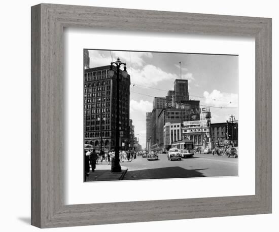 1940s Cadillac Square Detroit, Michigan-null-Framed Photographic Print