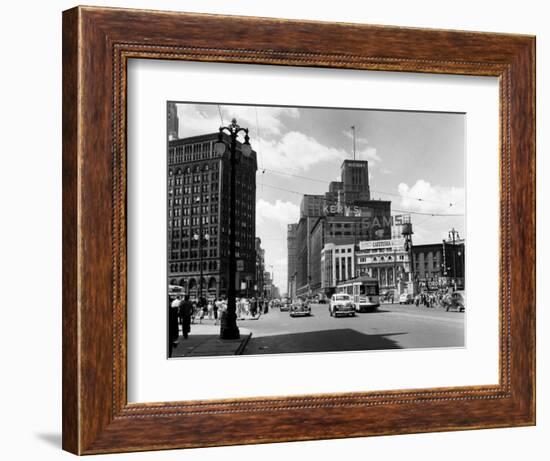 1940s Cadillac Square Detroit, Michigan-null-Framed Photographic Print