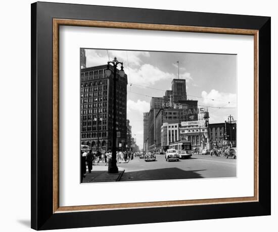 1940s Cadillac Square Detroit, Michigan-null-Framed Photographic Print