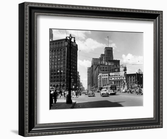 1940s Cadillac Square Detroit, Michigan-null-Framed Photographic Print