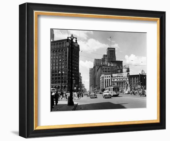 1940s Cadillac Square Detroit, Michigan-null-Framed Photographic Print