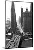 1940s Downtown Skyline Michigan Avenue Chicago, Illinois-null-Mounted Photographic Print