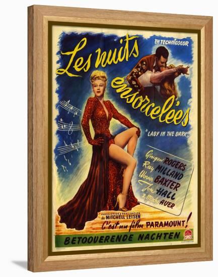 1940s France Lady In The Dark Film Poster-null-Framed Premier Image Canvas