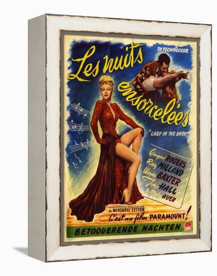 1940s France Lady In The Dark Film Poster-null-Framed Premier Image Canvas