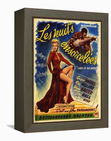 1940s France Lady In The Dark Film Poster-null-Framed Premier Image Canvas