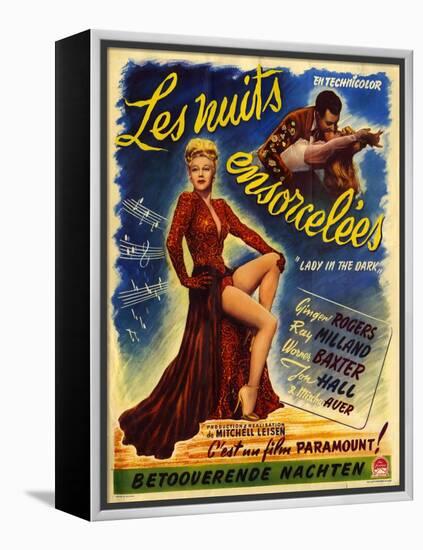 1940s France Lady In The Dark Film Poster-null-Framed Premier Image Canvas