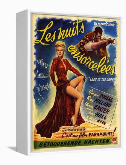 1940s France Lady In The Dark Film Poster-null-Framed Premier Image Canvas