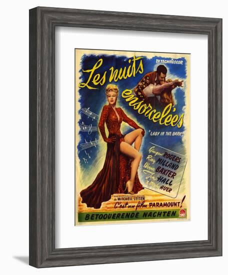 1940s France Lady In The Dark Film Poster-null-Framed Giclee Print