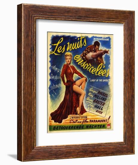 1940s France Lady In The Dark Film Poster-null-Framed Giclee Print