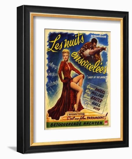 1940s France Lady In The Dark Film Poster-null-Framed Giclee Print