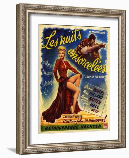 1940s France Lady In The Dark Film Poster-null-Framed Giclee Print