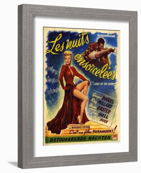 1940s France Lady In The Dark Film Poster-null-Framed Giclee Print