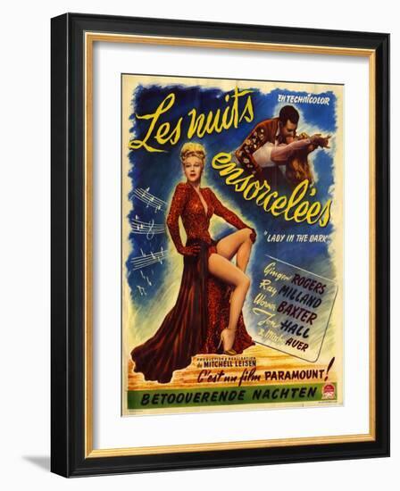 1940s France Lady In The Dark Film Poster-null-Framed Giclee Print