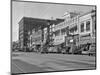 1940s Kansas Street Shopping District Cars Shops Storefronts Topeka Kansas-null-Mounted Photographic Print