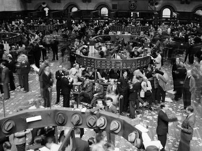 New York Stock Exchange Black and White Photography Wall Art