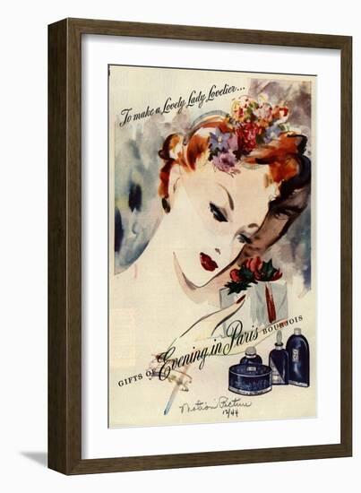 1940s USA Bourjois Magazine Advertisement-null-Framed Giclee Print