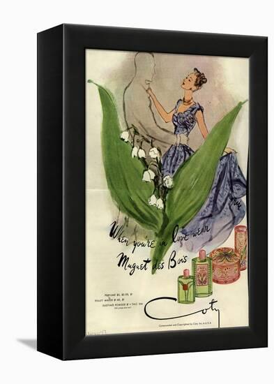 1940s USA Coty Magazine Advertisement-null-Framed Premier Image Canvas