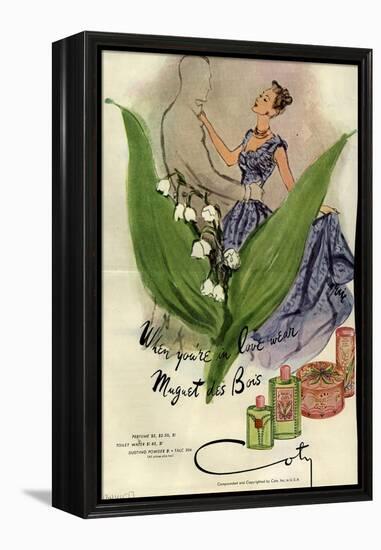 1940s USA Coty Magazine Advertisement-null-Framed Premier Image Canvas