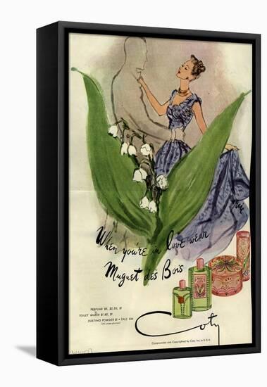 1940s USA Coty Magazine Advertisement-null-Framed Premier Image Canvas