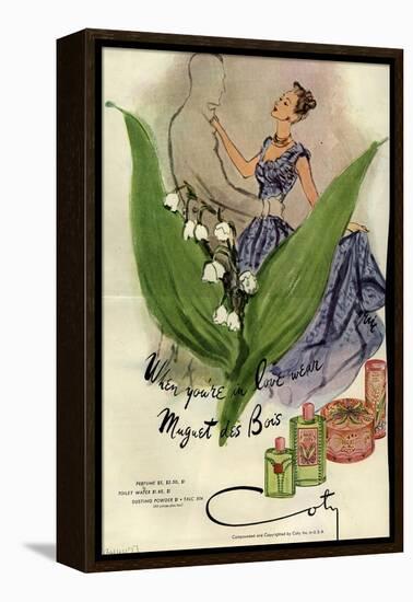 1940s USA Coty Magazine Advertisement-null-Framed Premier Image Canvas
