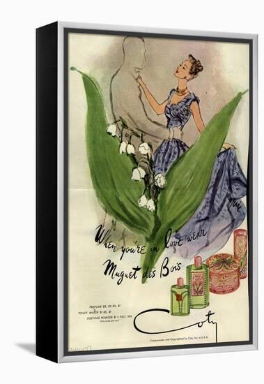 1940s USA Coty Magazine Advertisement-null-Framed Premier Image Canvas