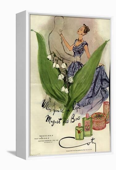 1940s USA Coty Magazine Advertisement-null-Framed Premier Image Canvas