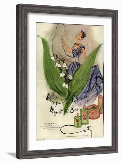 1940s USA Coty Magazine Advertisement-null-Framed Giclee Print