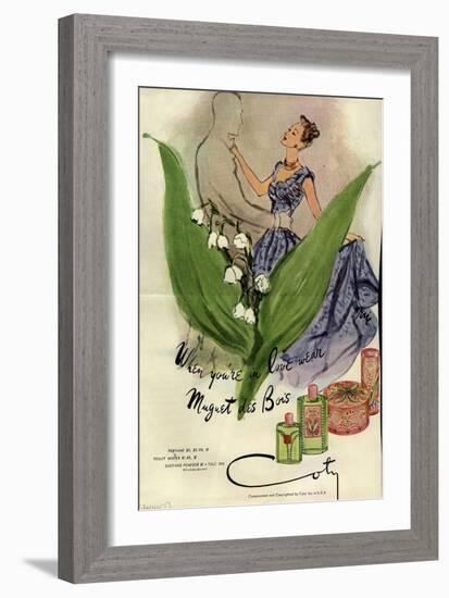 1940s USA Coty Magazine Advertisement-null-Framed Giclee Print