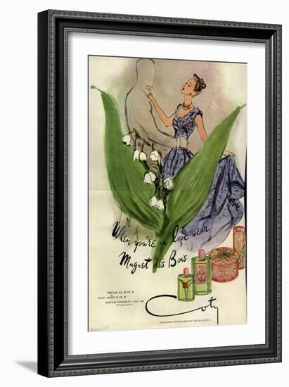 1940s USA Coty Magazine Advertisement-null-Framed Giclee Print