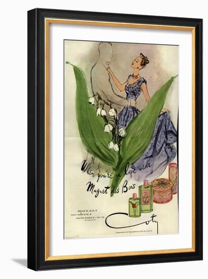 1940s USA Coty Magazine Advertisement--Framed Giclee Print