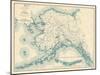 1941, Alaska State Map, Alaska, United States-null-Mounted Giclee Print