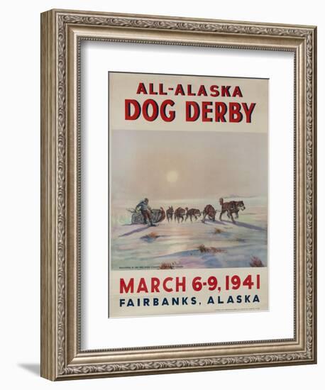 1941 All Alaska Dog Derby Poster-null-Framed Giclee Print