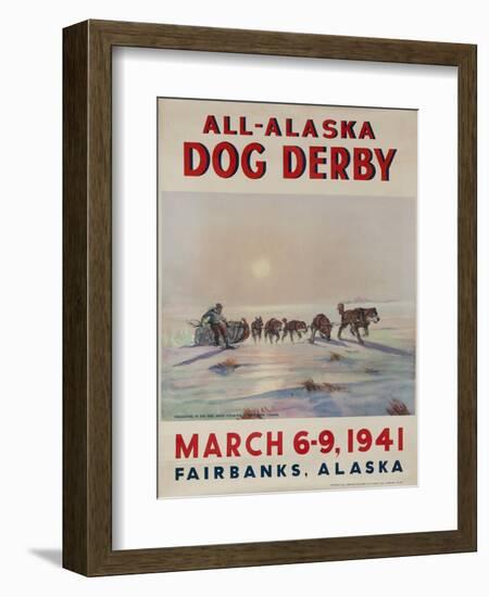 1941 All Alaska Dog Derby Poster-null-Framed Giclee Print