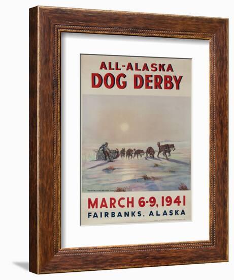 1941 All Alaska Dog Derby Poster-null-Framed Giclee Print