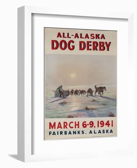 1941 All Alaska Dog Derby Poster-null-Framed Giclee Print