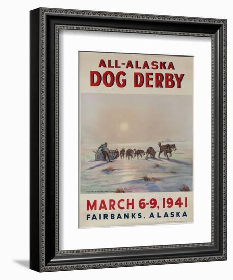 1941 All Alaska Dog Derby Poster-null-Framed Giclee Print