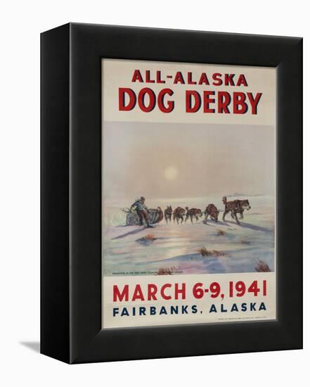 1941 All Alaska Dog Derby Poster-null-Framed Premier Image Canvas