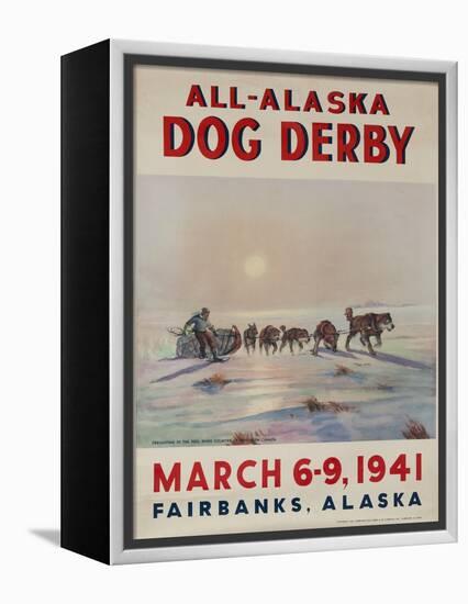 1941 All Alaska Dog Derby Poster-null-Framed Premier Image Canvas