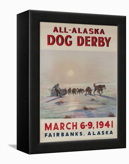 1941 All Alaska Dog Derby Poster-null-Framed Premier Image Canvas