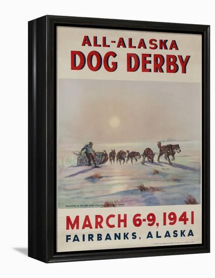 1941 All Alaska Dog Derby Poster-null-Framed Premier Image Canvas