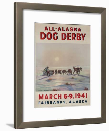1941 All Alaska Dog Derby Poster-null-Framed Giclee Print