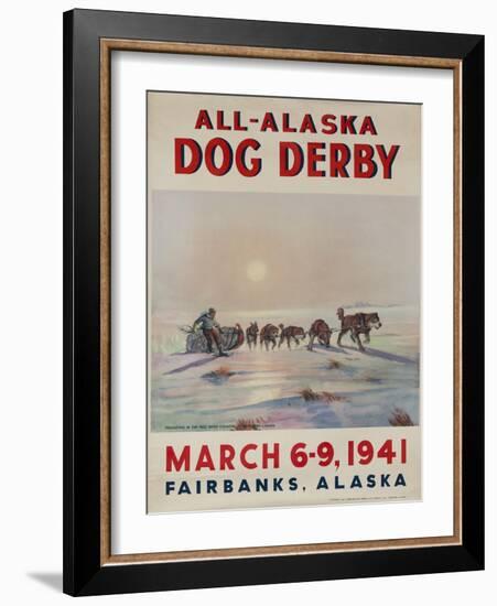 1941 All Alaska Dog Derby Poster-null-Framed Giclee Print