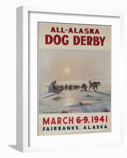 1941 All Alaska Dog Derby Poster-null-Framed Giclee Print