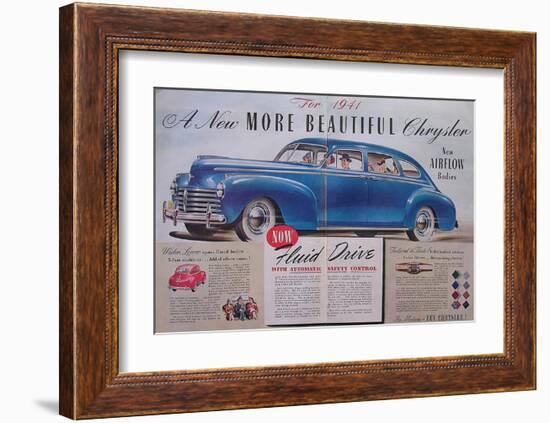 1941 Chrysler Airflow-null-Framed Art Print