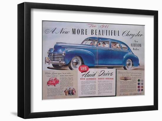 1941 Chrysler Airflow-null-Framed Art Print